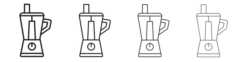 Food processor icon vector illustration, line design icon. Editable strokes.