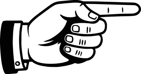 Pointing Hand SVG Cut Files for Cricut & Silhouette