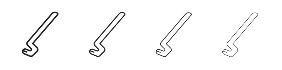 Crowbar icon vector illustration, line design icon. Editable strokes.