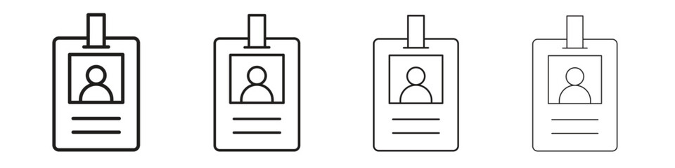 Credential icon vector illustration, line design icon. Editable strokes.