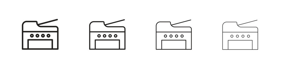 Copy Machine icon vector illustration, line design icon. Editable strokes.