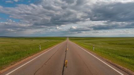 Empty Road Extending to Horizon Collection - Journey and Adventure Concepts