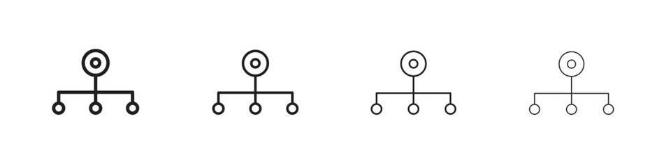 classification icon vector illustration, line design icon. Editable strokes.