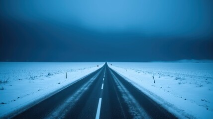 Empty Road Extending to Horizon Collection - Journey and Adventure Concepts