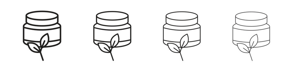 Body cream icon vector illustration, line design icon. Editable strokes.