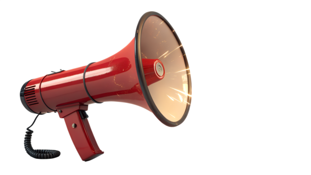 megaphone isolated on white background - Powered by Adobe