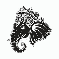 Vector lord ganpati illustration for ganesh chaturthi festival vector art