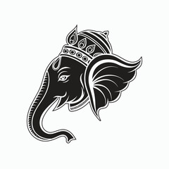 Vector lord ganpati illustration for ganesh chaturthi festival vector art