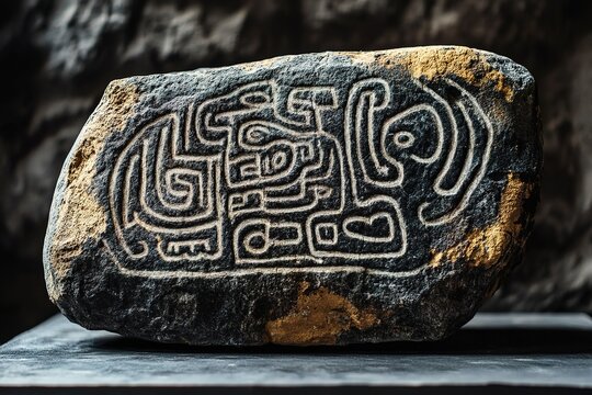 relics etched with unknown alien language