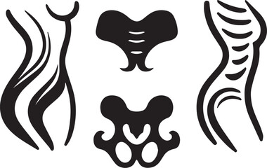 human body parts logo design vector 