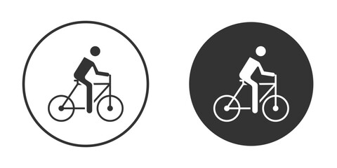 Bicycle rider icon. sign designs. solid pictogram