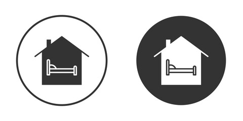 Accommodation icon. sign designs. solid pictogram