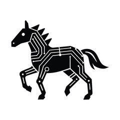 Robotic Horse Galloping through Circuit Plains