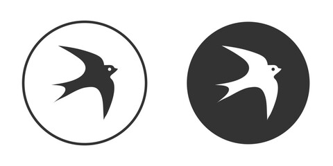 Swallow icon. sign designs. solid pictogram