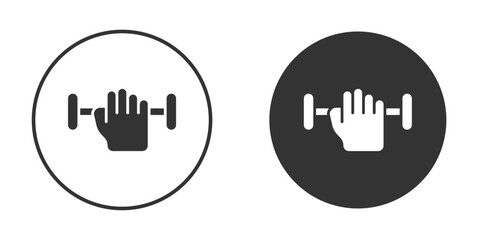 Strength training icon. sign designs. solid pictogram