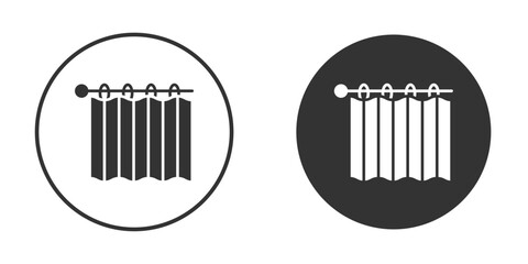 Shower curtain icon. sign designs. solid pictogram