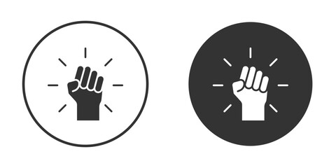 Rebellion icon. sign designs. solid pictogram