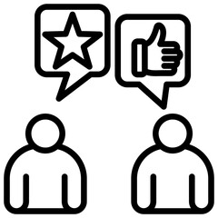 Peer Feedback line icon