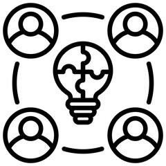 Creative Collaboration line icon