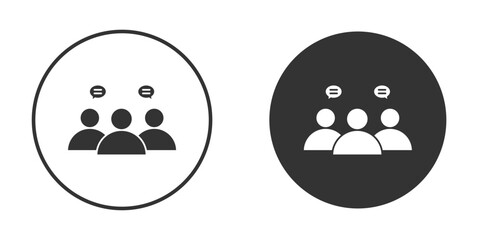 Discussion icon. sign designs. solid pictogram