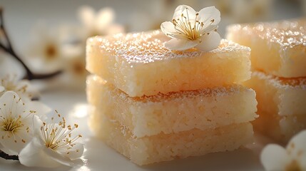 Fragrant osmanthus rice cake with delicate flower petals