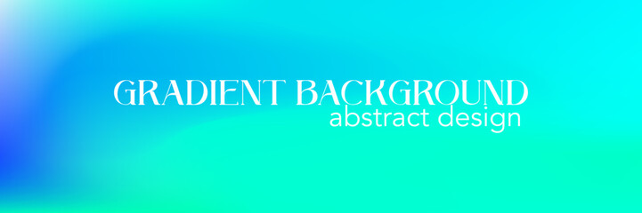 Gradient mesh aqua marine smooth background. Blue gradient mesh aquamarine teal abstract design. Emerald color bg. Vector illustration