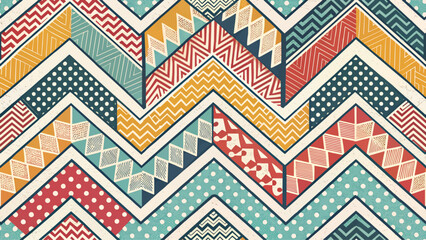 Seamless geometric pattern with geometric elements.