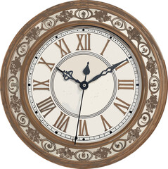 Fototapeta premium Filled design of a wall clock with Roman numerals