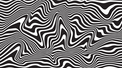 Bold retro wave background with red, yellow, and multicolor psychedelic lines, abstract 60s 70s vector illustration in horizontal and vertical orientation for creative use