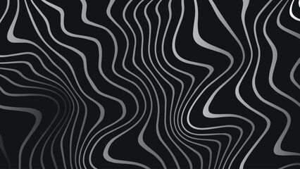 Seamless psychedelic vector design with vibrant retro wave lines in red and yellow, 60s 70s inspired abstract horizontal and vertical background for modern applications