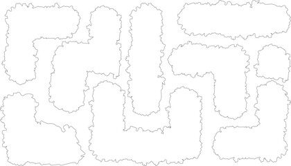 Assorted Foliage Outlines for Landscape Architecture and Garden Design Site Planning