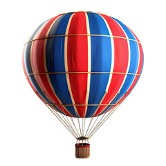 Fototapeta premium Vintage hot air balloon against black background