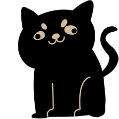 Flat Color Cute Halloween Hand-Drawn set