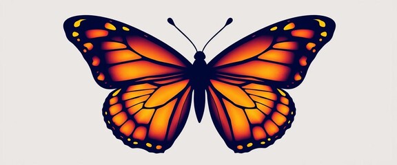 Abstract butterfly silhouette, intricate wing patterns, elegant lines ,  symbol,  silhouette
