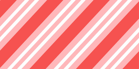 Fototapeta premium Simple red cream color thin to thick diagonal line pattern a pink and white striped background with a red stripe. 