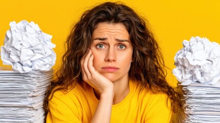 Feeling overwhelmed by piles of crumpled papers and cluttered workspace