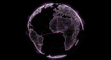Illuminated Global Network: A Sparkling Earth Visualization