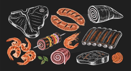 A culinary masterpiece delicious assortment of grilled meats and seafood for your next celebration