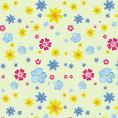 Tropical Leaf Mosaic Pattern. A vibrant and modern seamless pattern featuring an eclectic mix of stylized tropical leaves in shades of gold and maroo