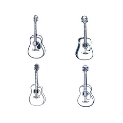 Guitar icon set. Adobe Illustrator Artwork