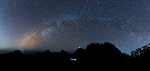 Clearly milky way found on Doi Luang Chiang Dao.