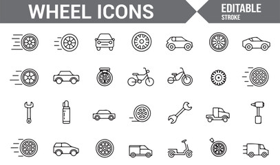 Collection of Vehicle Wheels, Scooters, and Tires for E-Commerce and Marketing