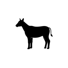 animal silhouette icons  black on white  isolated 