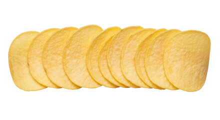 Isolated Potato Chips Stack