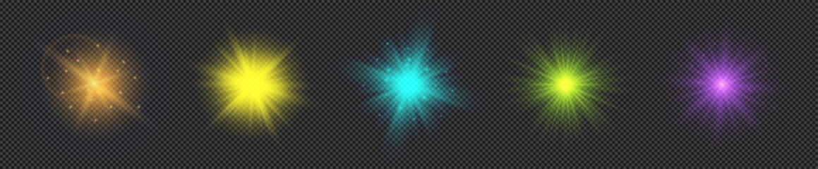 Set of light effects of lens flares © dniprodd