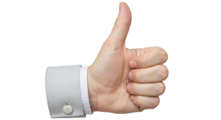 Isolated Thumbs Up Hand Gesture
