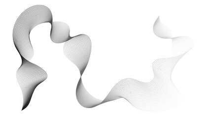 Abstract backdrop with grey wave gradient lines