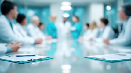 Healthcare Meeting with Medical Professionals in Focus