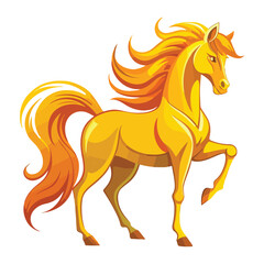 Obraz premium A drawing of a funny vector Horse illustration