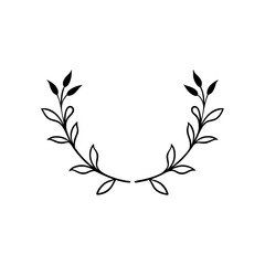  delicate black   white botanical border   elegant